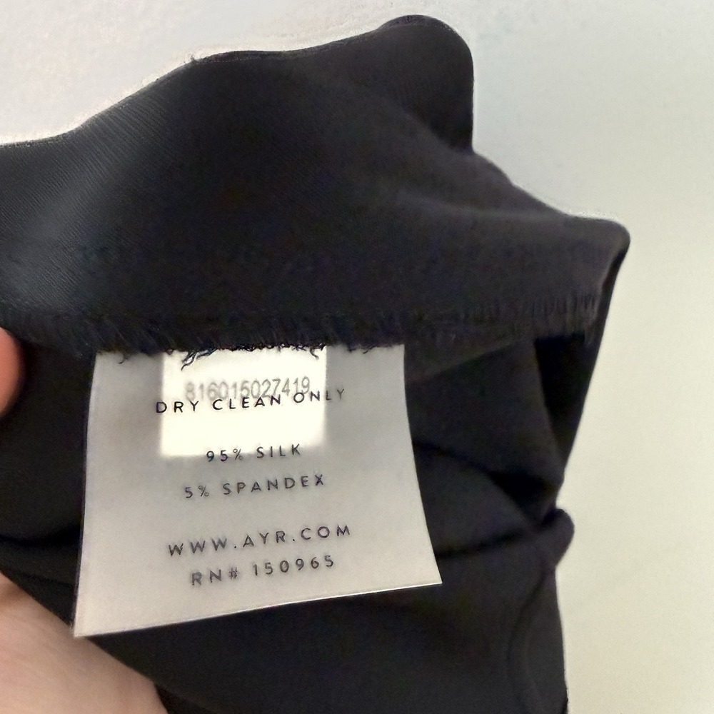 AYR Black Silk Stretch Trouser Pants Size 6 - Picture 5 of 8